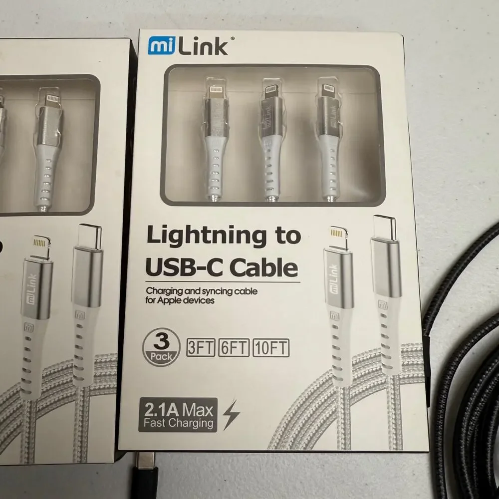 LOT of Apple port [Phone/iPad] to USB-C Cables ANKER Headphone to Apple Port Mix